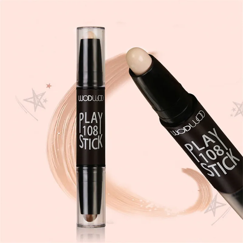 Двусторонняя 2 in1 Контур Стик Лица Фонд Макияж Натуральный Крем Корректор