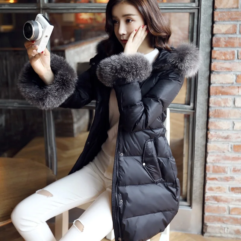 Women's Down Jacket Winter Women Clothes 2020 Real Fox Fur Collar Long Coat Female Parkaclothes Chaqueta Mujer MY3235 | Женская