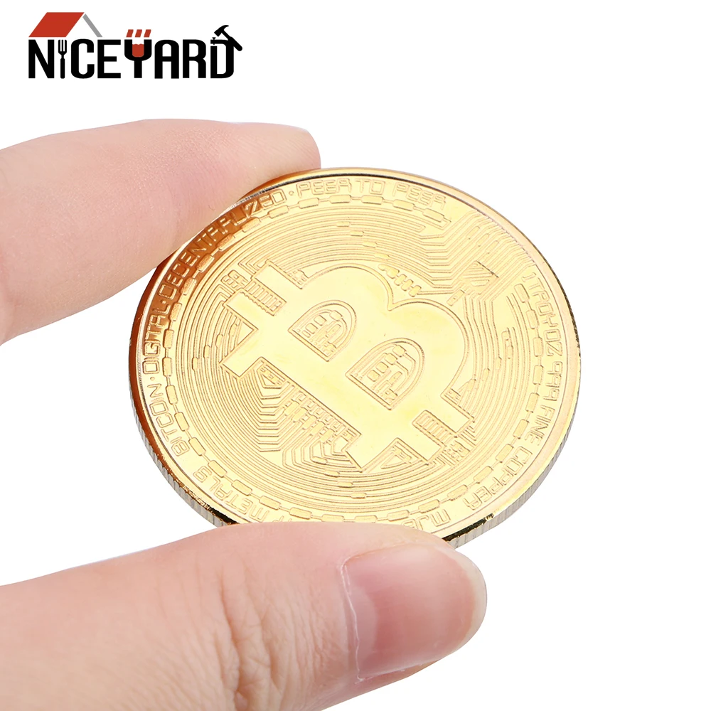 Позолоченная монета NICEYARD для биткоинов античная имитация металлические
