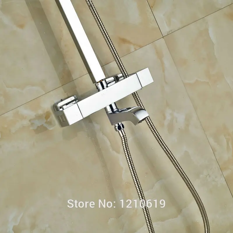 Uythner недавно 8 &quotдождевой Термостатический душ кран настенное хромированное