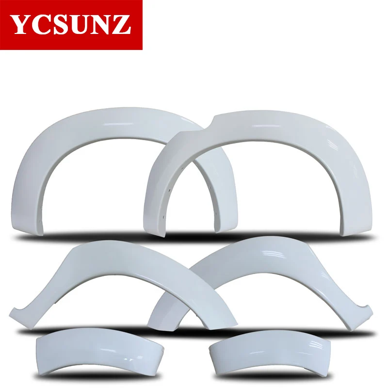 white Крыло вспышки ABS Арка колеса крыло вспышки для Toyota Hilux Vigo 2012 2013 двойная кабина - Цвет: white