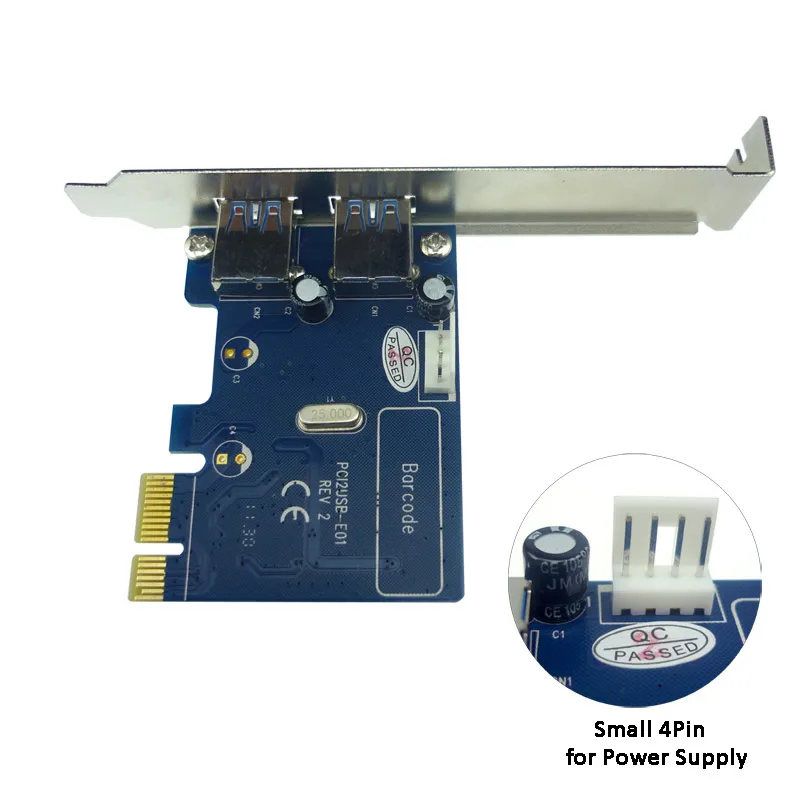 Карта расширения IT-GO PCI-E USB 3 0 PCI Express x1 на 2 порта адаптер | Компьютеры и офис