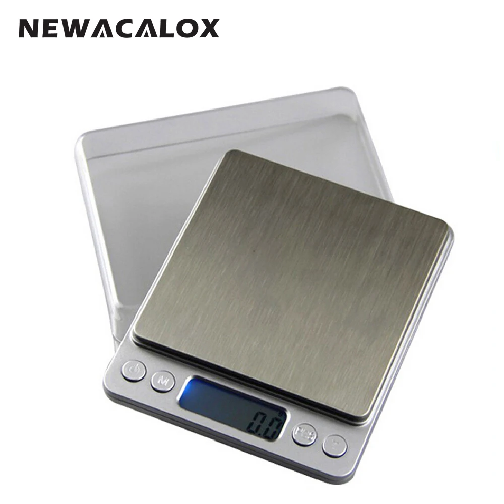 Newacalox 500 г x 0.01 Цифровой Весы стерлингов Серебряные ювелирные изделия карманный