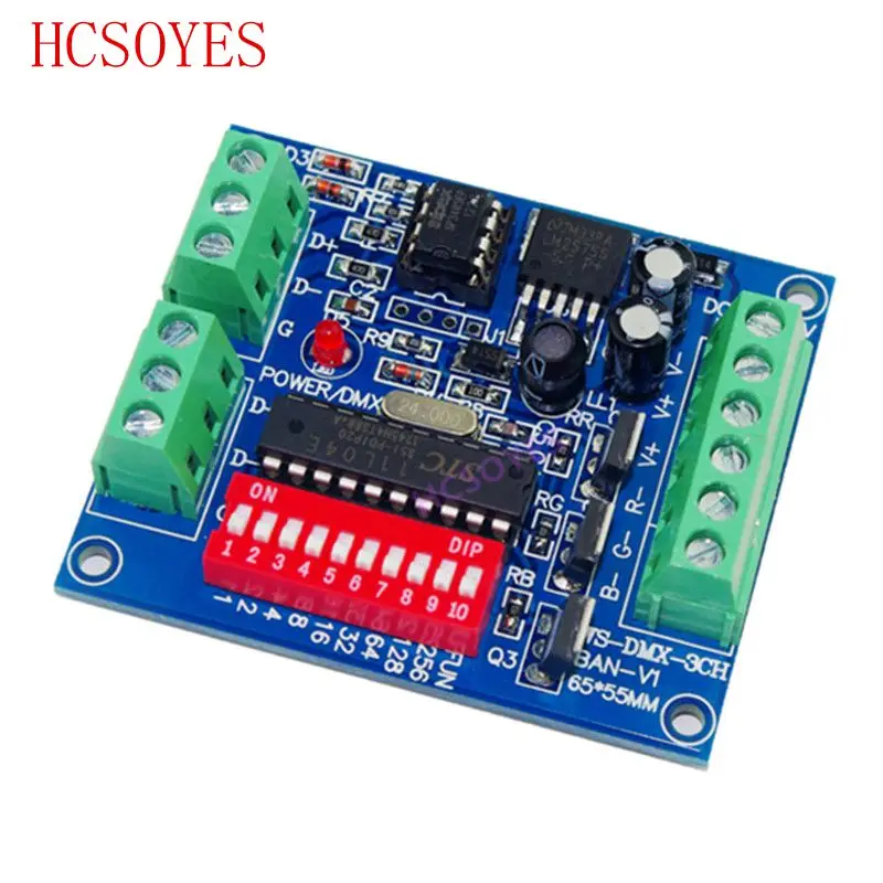 1 шт. DC5 24V 3CH DMX512 светодиодный декодер|Контролеры RGB| |