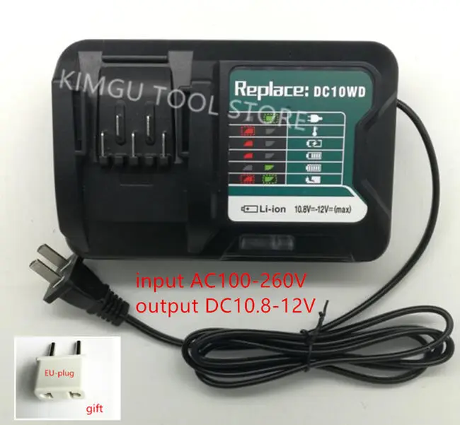 AC100-260V DC10WD Зарядное устройство Заменить для MAKITA 10,8 V 12V BL1016 BL1040B BL1015B BL1020B BL10DC10SA CL107FDZ CL107FDWY CL107DWM