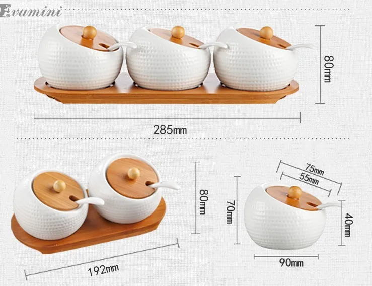 Творческая Кухня Керамические Приправы Бак ящик Для хранения держатель