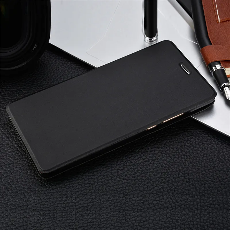 Black TCICPC для Xiaomi mi Max 2 Чехол Флип Роскошный тонкий из искусственной кожи+ Жесткая задняя крышка из ПК для mi Max 2 Max2 чехол s Coque с подставкой - Цвет: Black