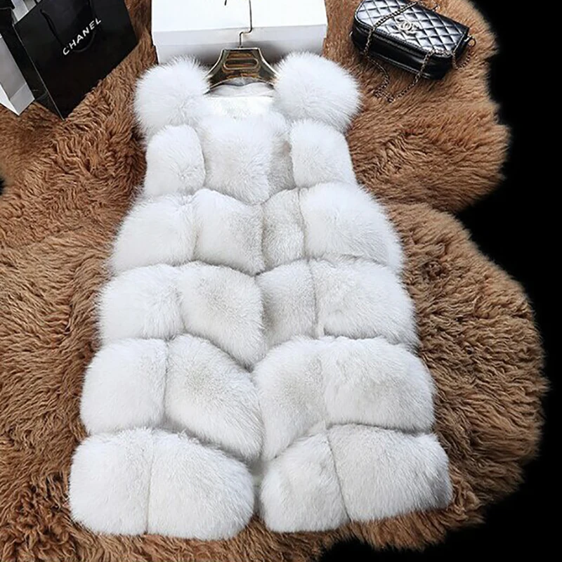 Зимний женский кардиган меховой жилет модное женское пальто из искусственного