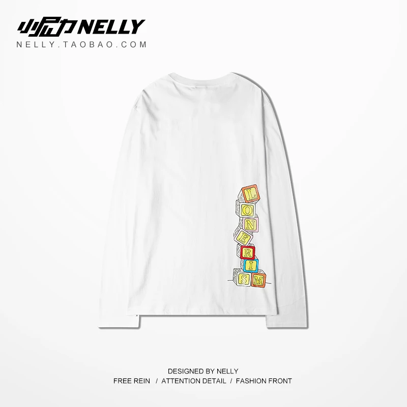 2019 Autumn And Winter European American High Street Long-sleeved T-shirt Men's Cotton Quality Hip-hop Top | Мужская одежда