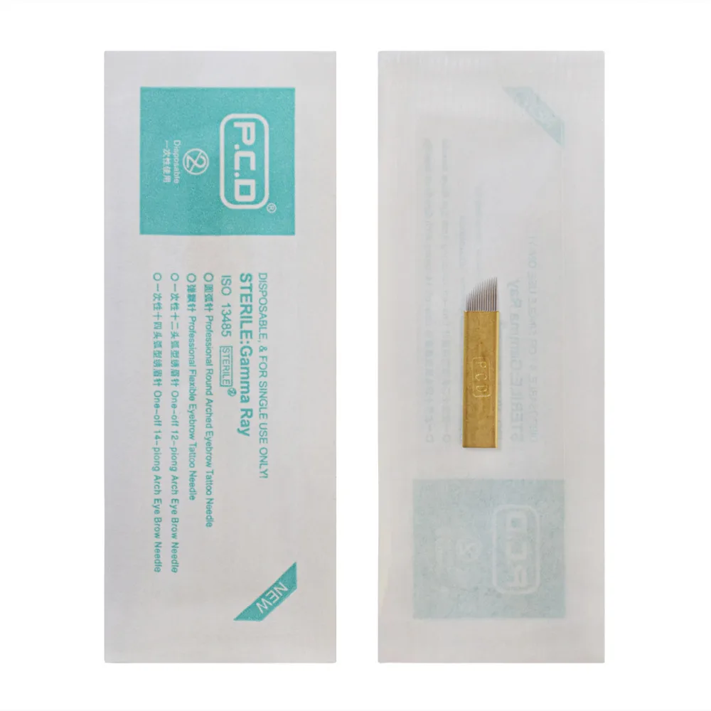 20Pcs PCD Microblading Needles Embroidery Blades Tattoo Supply Professional Eyebrow Lip Permanent Makeup Safe Tattoo Manual Pen microblading tattoo pen crystal manual pen eyebrow lip eyeline permanent makeup 3d embroidery tattoo supply tattoo manual blades