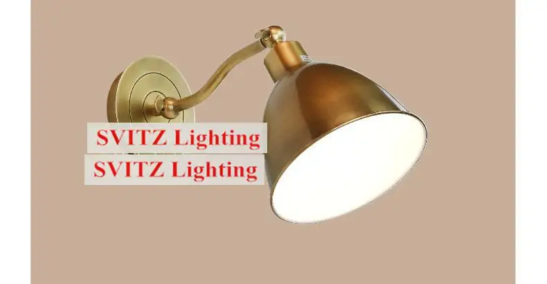 Винтажный медный настенный светильник для прихожей зеркальный туалетной