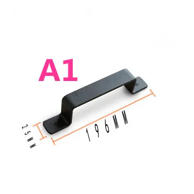 Антикварные винтажные межкомнатные простые черные дверные ручки из