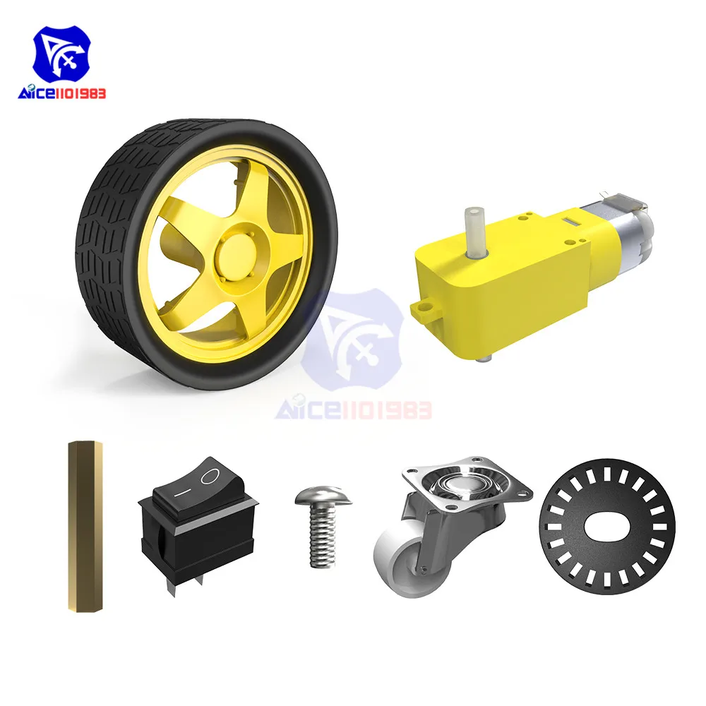 Diymore 2WD умный робот комплект шасси автомобиля с кодовым датчиком скорости для Arduino
