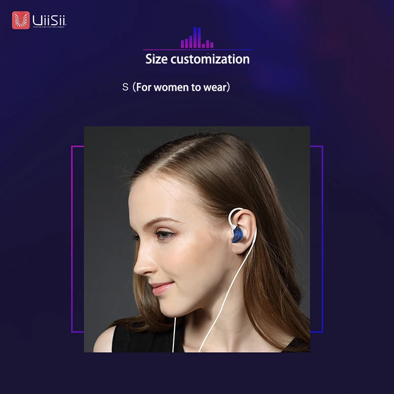 

UiiSii CM5 network anchor star in-ear earphone coaxial graphene design HIFI bass karaoke 3.5MM headset for iPhone Samsung Xiaomi