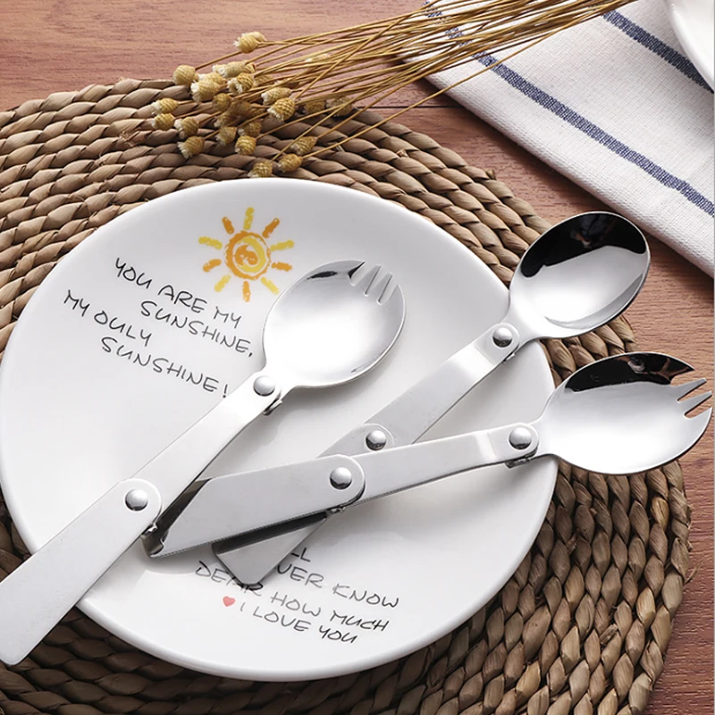 1 5 мм походный портативный нож вилка Посуда Инструменты 304 нержавеющая сталь 3 в