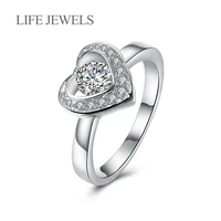 authentic 100 925 sterling silver heart shaped zircon rings charm l women luxury valentines day gift jewelry zj 18095