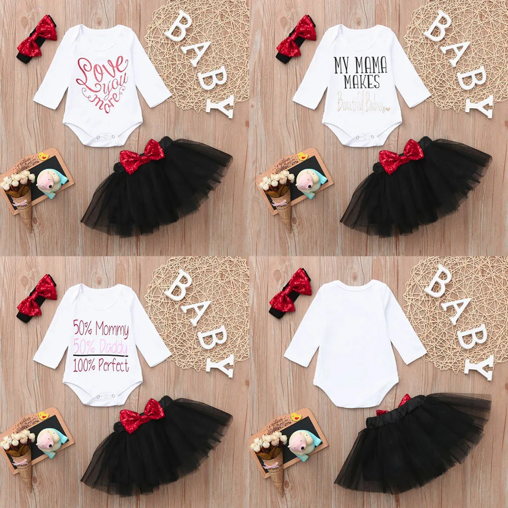 Комплект из 3 предметов для новорожденных девочек детская одежда маленьких