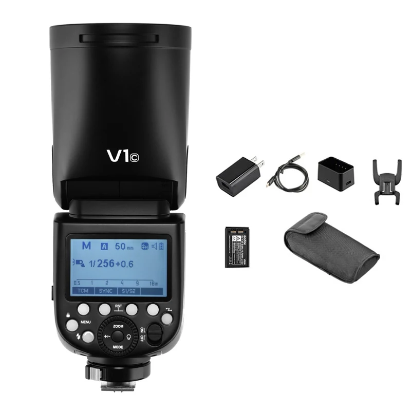 Godox V1 вспышка V1C V1N V1S TTL 1/8000s HSS литиевая батарея Speedlite для Canon Nikon Sony Li Ion круглая