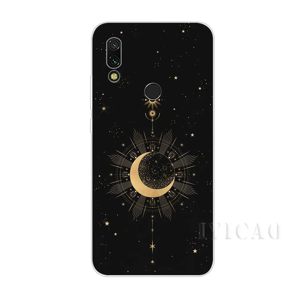 IYICAO Солнце Луна звезды цветной Жесткий Чехол для Xiaomi mi 5 5S 6 8 9 Lite SE A1 A2 F1 x 2 S MAX мы