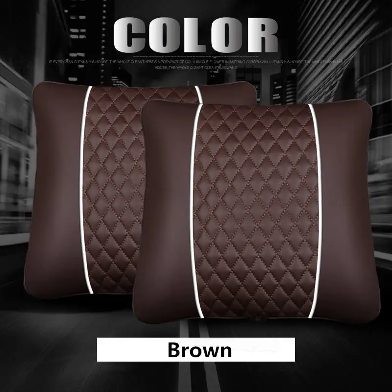 Brown 2 Waists Автомобильный подголовник, подушка для шеи, подушка для салона автомобиля, четыре сезона, обычная подушка для автомобиля, подушка для талии - Цвет: Brown 2 Waists