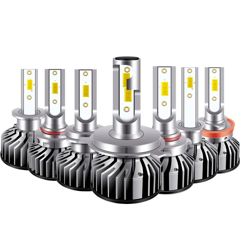 Linterna фонарик del coche de H7 светодиодный H4 H1 H11 H3 H13 H27 880 9006 9007 72 W 8000LM 6500 K 12 V 24 Авто Faro COB