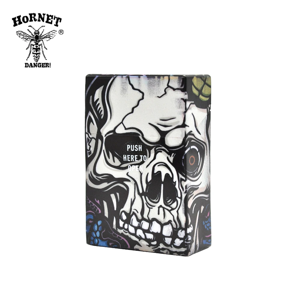 [HORNET]6 Type Skull Pattern Plastic Cigarette Case Size 95mm*60mm Cigarette Tobacco Storage Case