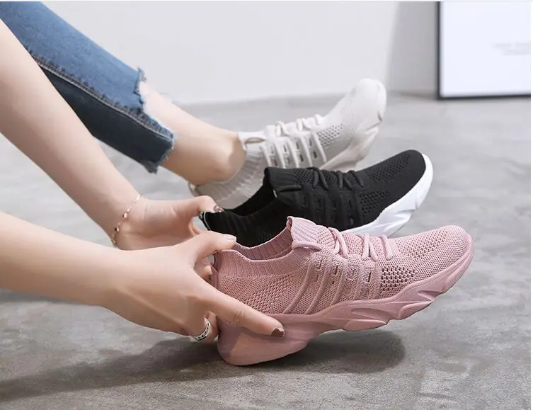 ONKE Shoes Woman Sneakers Fashion Flat Walking Platform Sport Footwear Basket Femme Dad Casual Trainers Pink Tenis Feminin | Спорт и