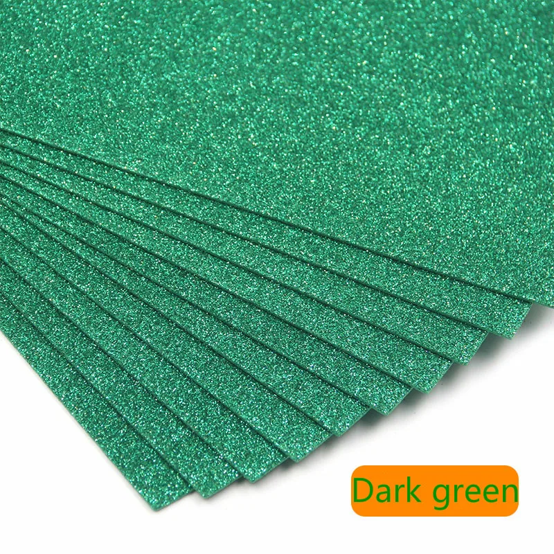Dark green 20*30 см 10 шт./лот без клея золотой блеск губчатая бумага EVA foam paper листы детский сад для самостоятельного изготовления бумаги без клея - Цвет: Dark green