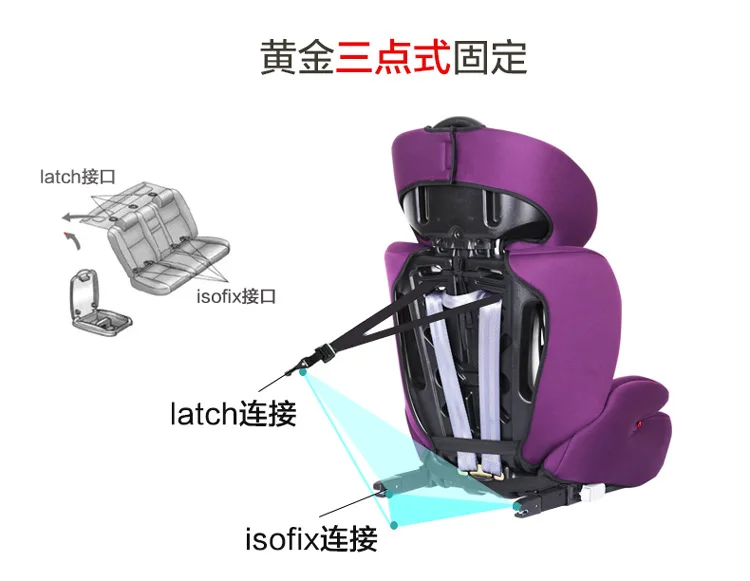 Автомобильные детские безопасные сиденья для детей от 0 до 12 лет ISOFIX жесткий интерфейс может сидеть и лежать Регулируемый 165 градусов