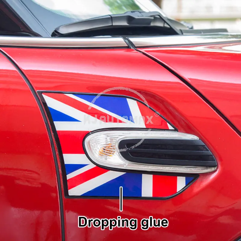 KJAUTOMAX для мини Купера F55 F56 наклейка на крыло UnionJack серый Джек сине-зеленый