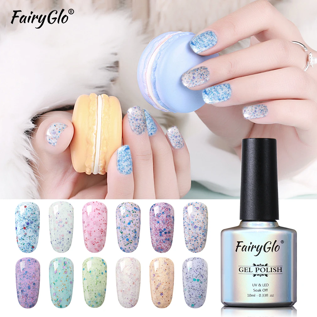 FairyGlo 10 мл сыр песок Гель лак био Гели Soak Off для маникюра УФ гель ногтей