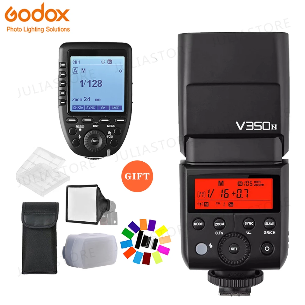 Предпродажа! Godox Mini Li Ion TTL V350N вспышка для камеры HSS 1/8000s GN36 0 1 s ~ 7 recycle + Xpro N 2 4G