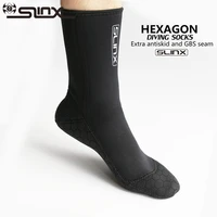 slinx 3mm neoprene men women warm diving socks prevent scratch winter spearfishing swimming snorkeling shoes