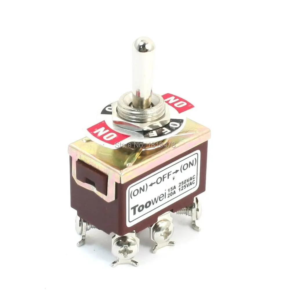 AC 250V 15A DPDT ВКЛ./ВЫКЛ./вкл. 3 позиции кратковременный переключатель T702MW |