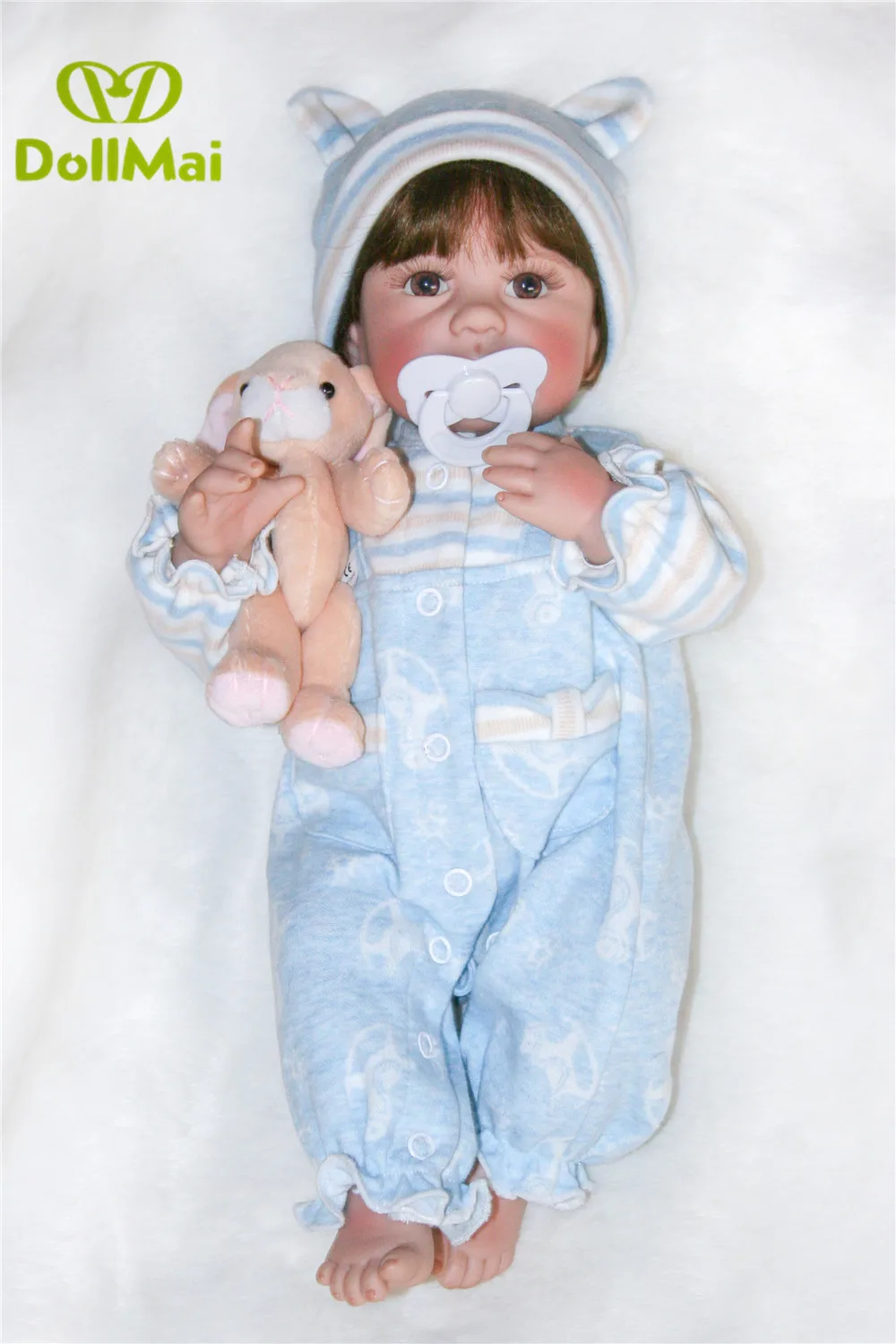 40 см полный корпус силиконовый винил Reborn Baby Doll реалистичные 16 &quotдля