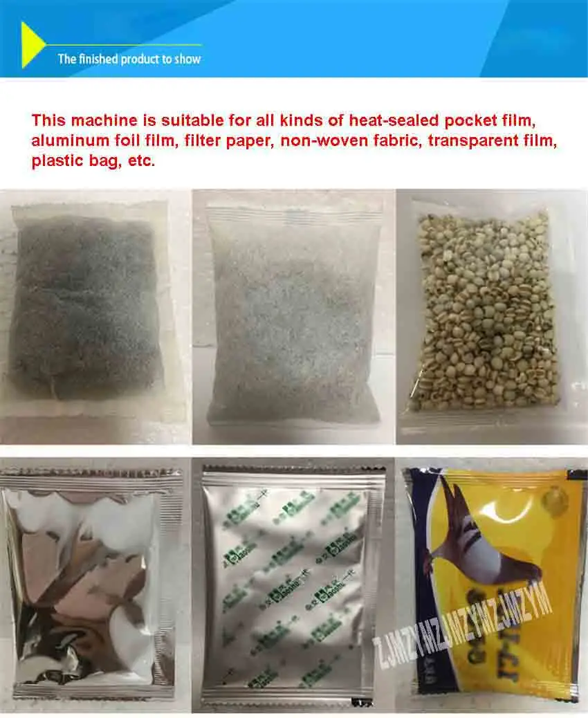 110 V/220 V Teabag упаковочная машина ручная подача Индукционное электронное оборудование пластиковые части Устройство для запечатывания тары