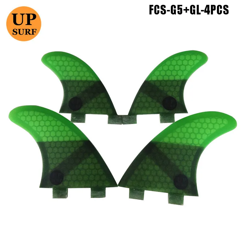 Fcs quad G5 + GL surfing tabla de surf traction Honeycomb Fibreglass quilla fcs ailerons|Серфинг| |