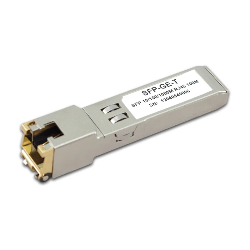 5 шт./лот RJ45 10/100/1000base t SFP модуль медный 100 м Одномодовый волоконно оптический