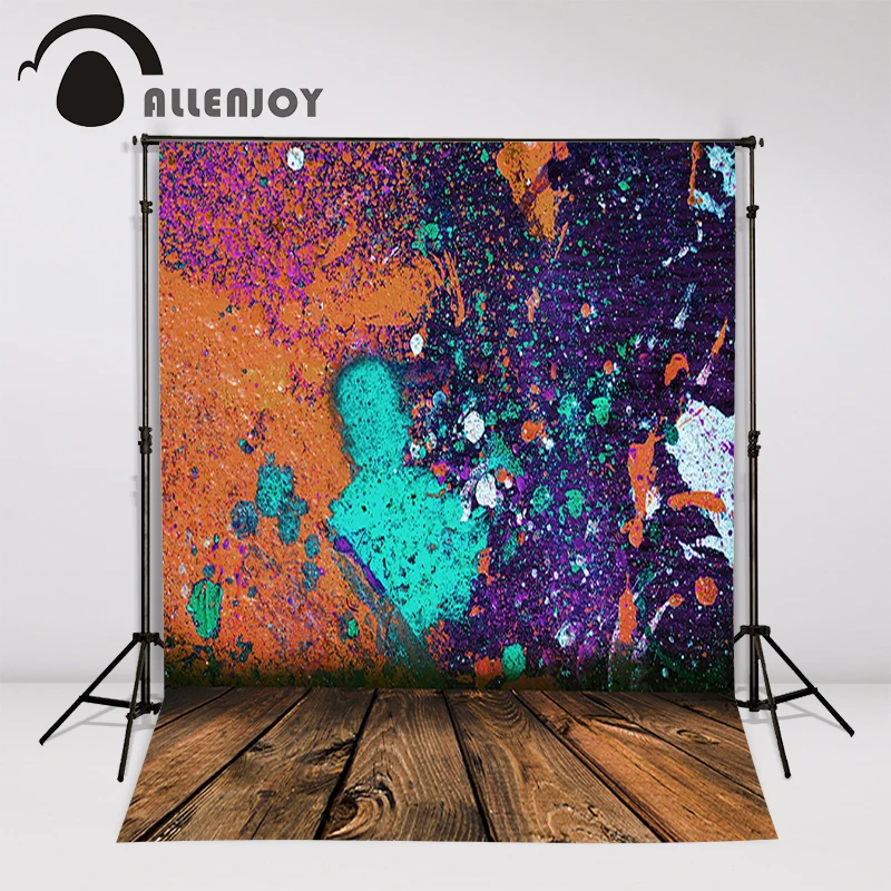 Allenjoy Виниловый фон для фотосъемки граффити деревянный Модный Рисунок детский