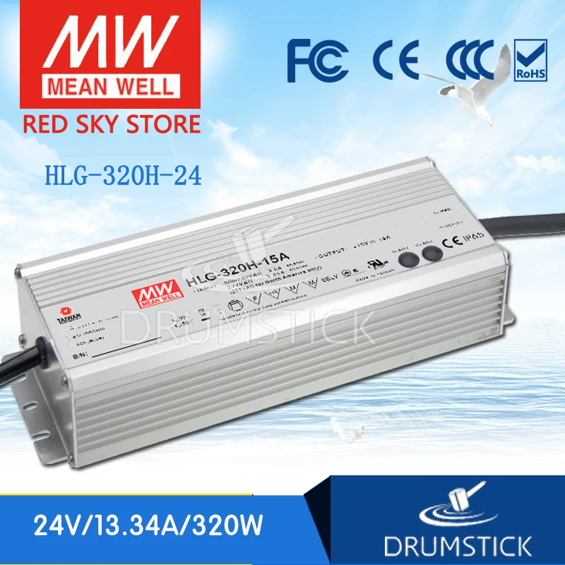 Meanwell HLG-320H-24 24V 13.34A meanwell HLG-320H 320 16 W одиночный выход индикатор питания драйвера |