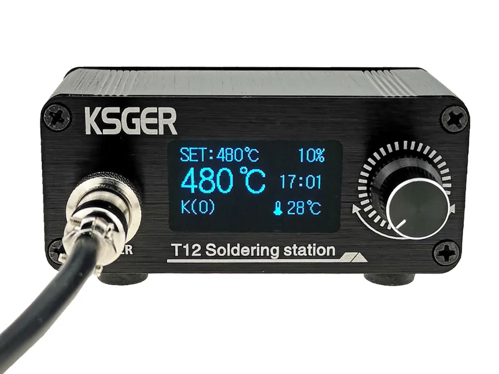 KSGER T12 паяльная станция мини STM32 V2.1S DIY OLED контроллер FX9501 ручка алюминиевый сплав чехол T12 наконечники железа нержавеющая сталь