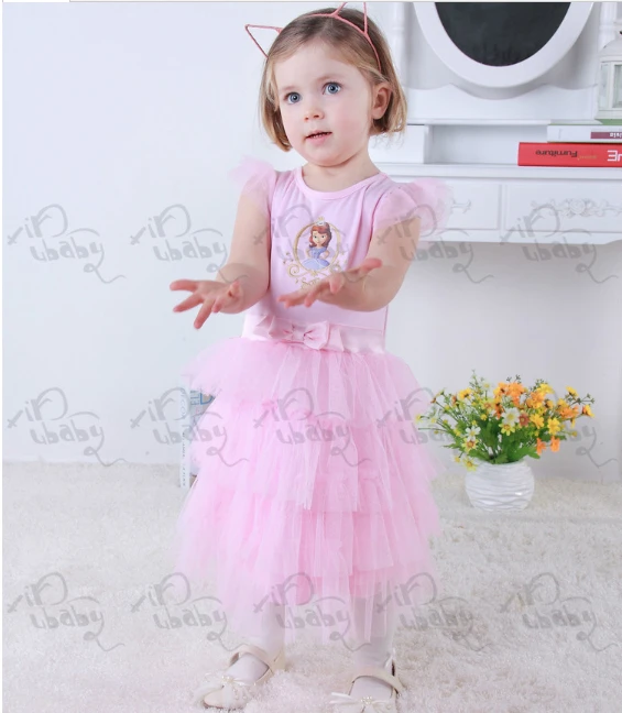 Новинка 2017 года дизайнерское платье принцессы Софии костюм 2 цветов vestido princesa sofia