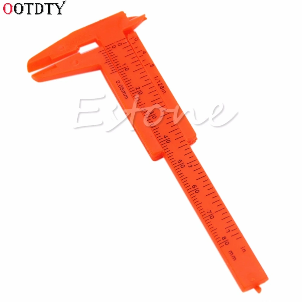 OOTDTY Новый 1 шт. мини Пластик линейка скользящий 80 мм штангенциркуль прибор