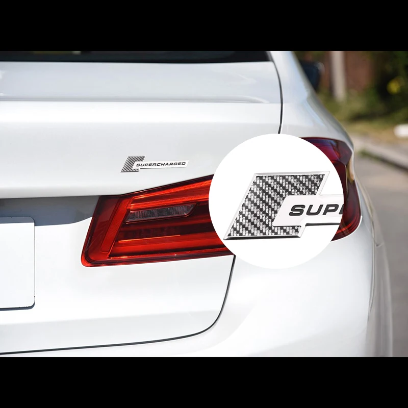 Модная металлическая алюминиевая 3d наклейка для автомобиля с суперзарядом