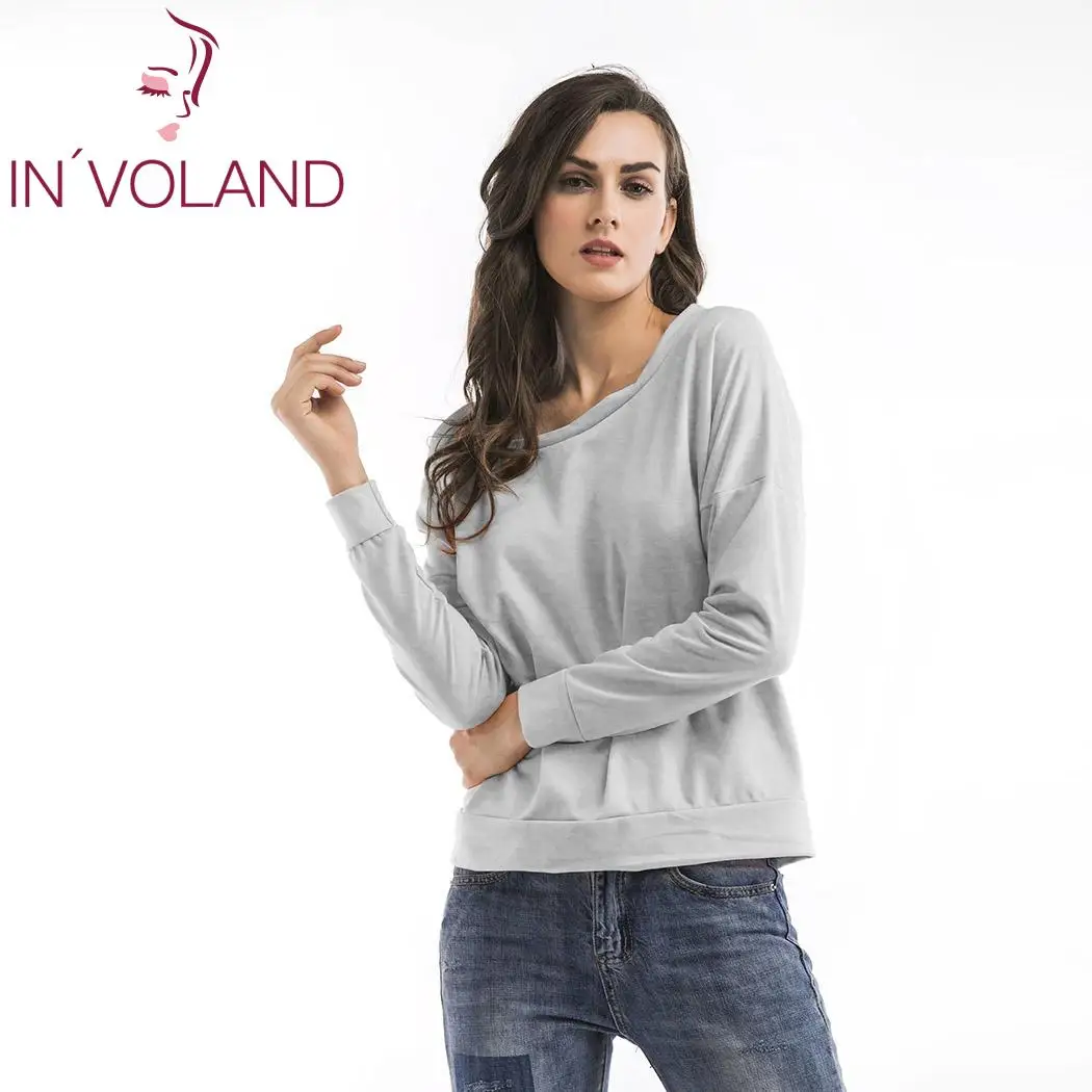 Для женщин на каждый день секси с открытыми плечами однотонный вырез лодочкой