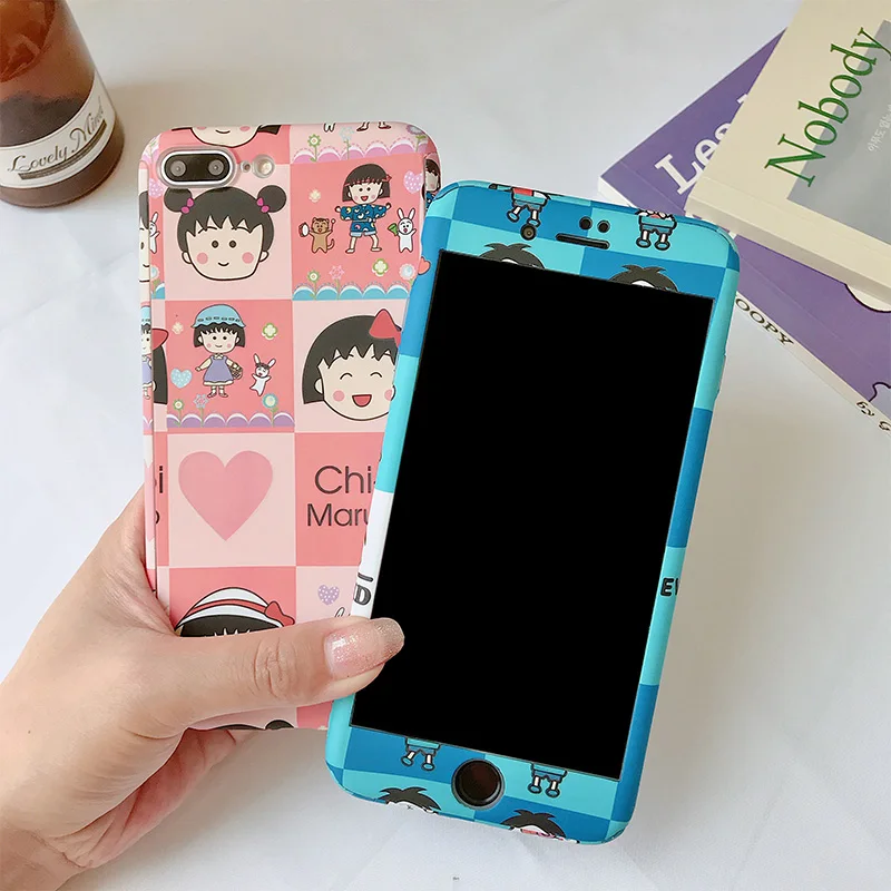 Для iphone 8 plus Мультяшные Монстры спереди и сзади чехол для 7 6 S 6splus Sakura momoko матовая