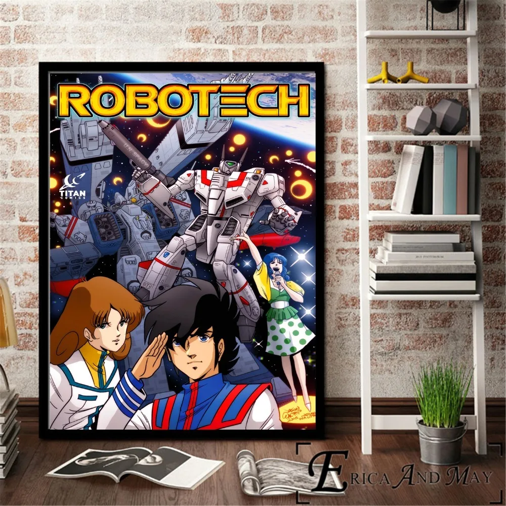 Robotech Аниме классический вопрос постер и принт холст настенная художественная живопись картины для гостиной украшение домашний Декор без рамки