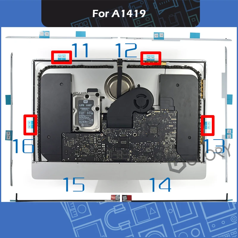 Оригинальная новая клейкая бумага для ЖК экрана 10 компл./лот Для iMac 27 дюймов