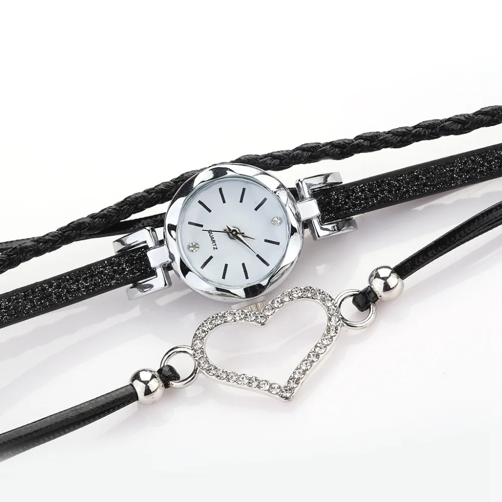 Duoya бренд для женщин часы браслет Relojes Mujer Винтаж переплетение с узором кварцевые кожаные часы-браслет коль saati Relogio Feminino