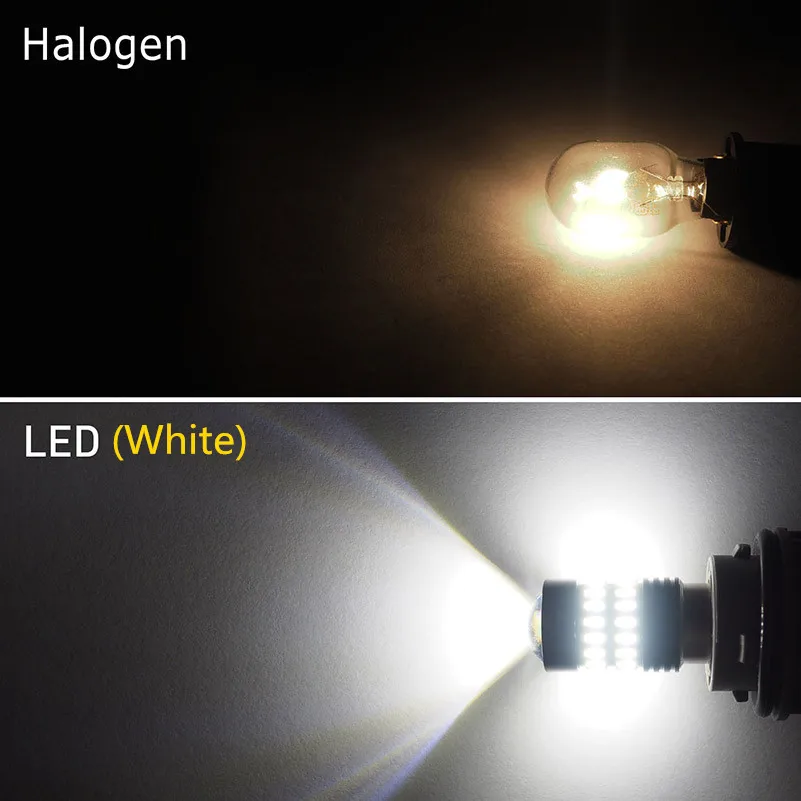 Белый 2 шт. P21W led canbus заднего Обратный резервный светильник лампочка BA15S 1156 Автоматическая сигнальная лампа для Audi A3 8P A4 B6 B8 A5 A6 C5 C6 Q5 Q7 - Испускаемый цвет: Белый